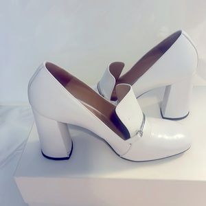Beautiful White heeled loafer Lewit Brand